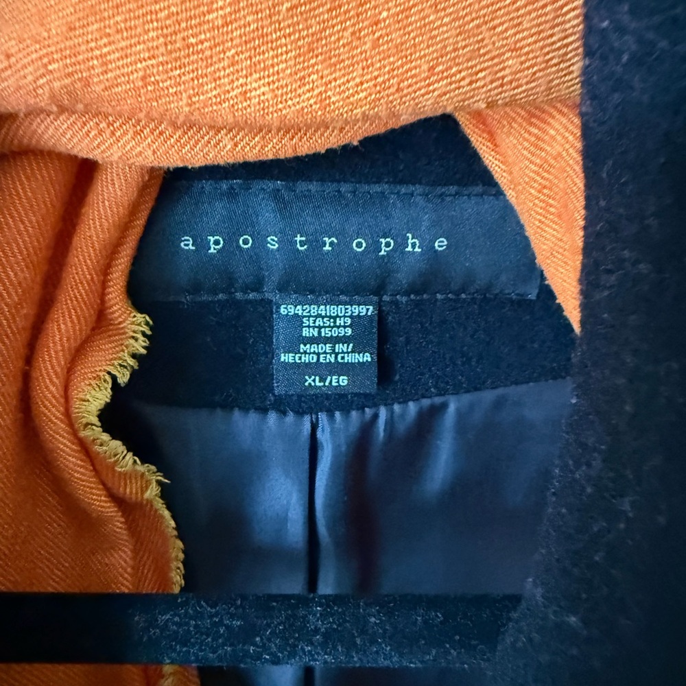 Apostrophe Vibrant Orange and Black Outerwear